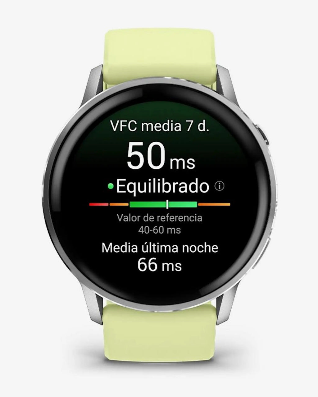 Garmin Venu 4 – 45 mm Silber mit gelbem Armband
