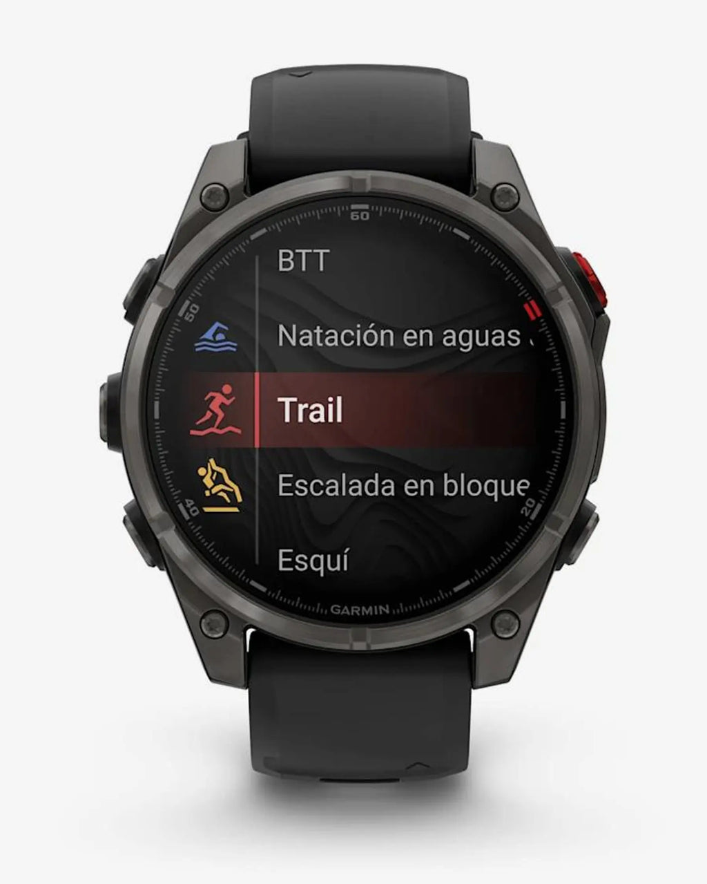 Garmin Fenix 8 Pro AMOLED Saphirglas 47 mm, Titan, Carbon Grau, Schwarzes Armband