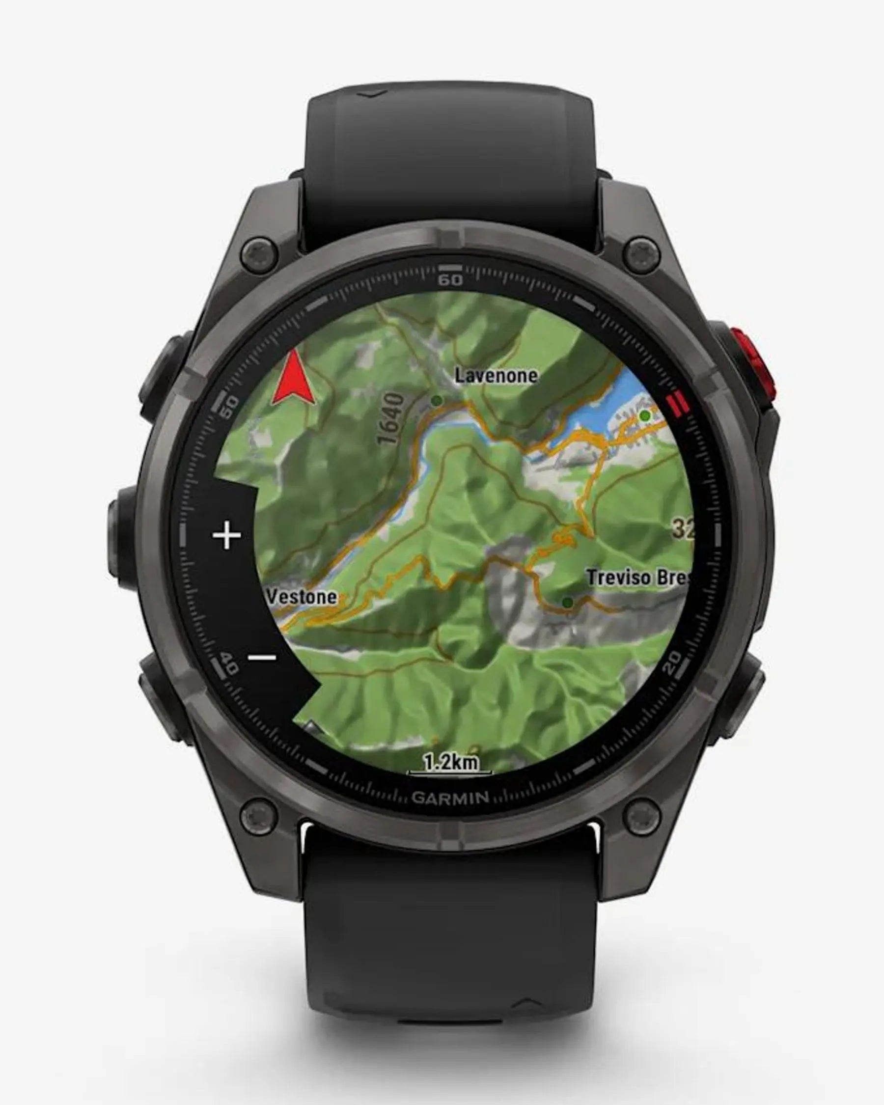 Garmin Fenix 8 Pro AMOLED Saphirglas 47 mm, Titan, Carbon Grau, Schwarzes Armband