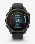 Garmin Fenix 8 Pro AMOLED Saphirglas 47 mm, Titan, Carbon Grau, Schwarzes Armband