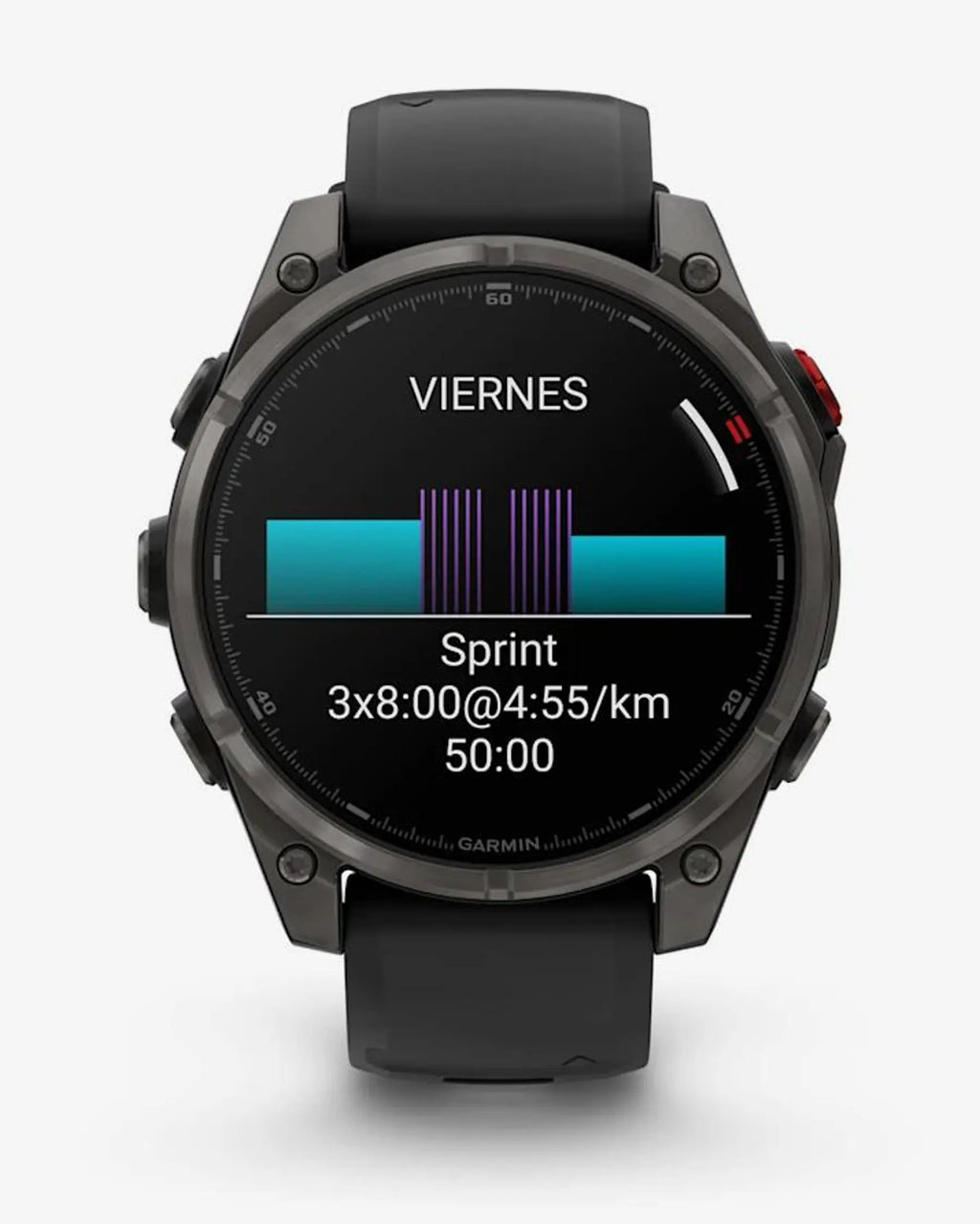 Garmin Fenix 8 Pro AMOLED Saphirglas 47 mm, Titan, Carbon Grau, Schwarzes Armband