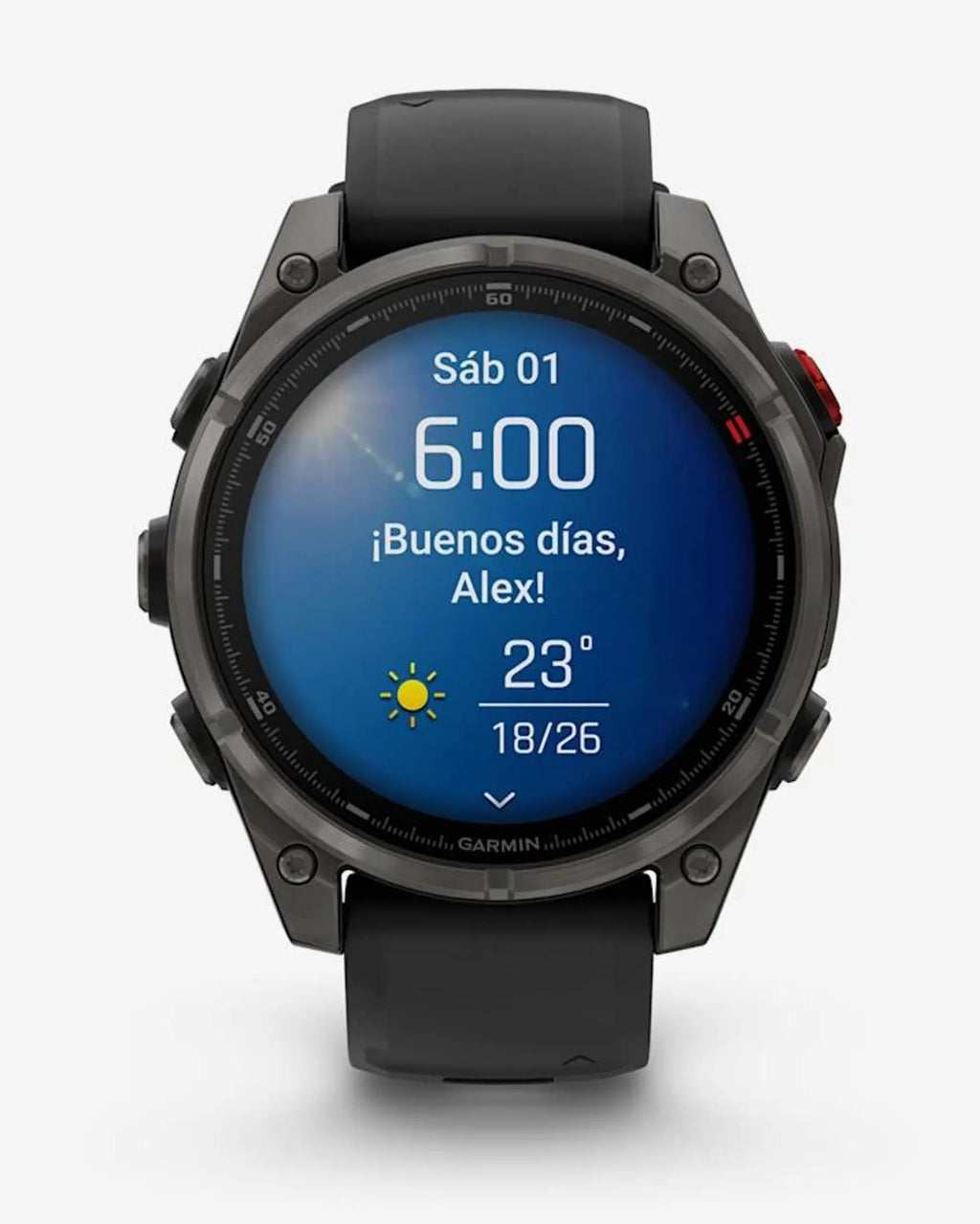 Garmin Fenix 8 Pro AMOLED Saphirglas 47 mm, Titan, Carbon Grau, Schwarzes Armband