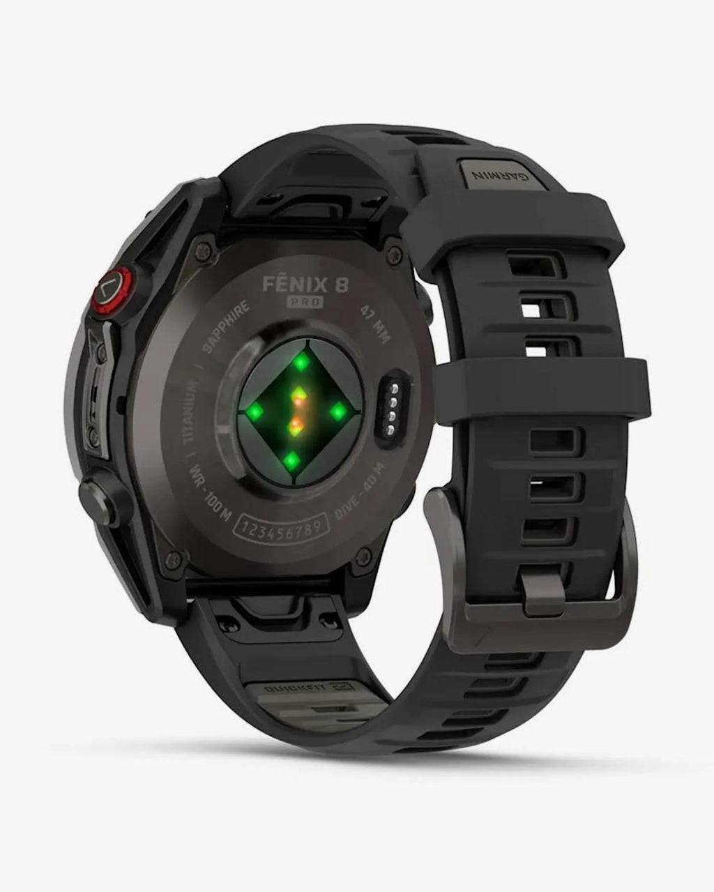 Garmin Fenix 8 Pro AMOLED Saphirglas 47 mm, Titan, Carbon Grau, Schwarzes Armband