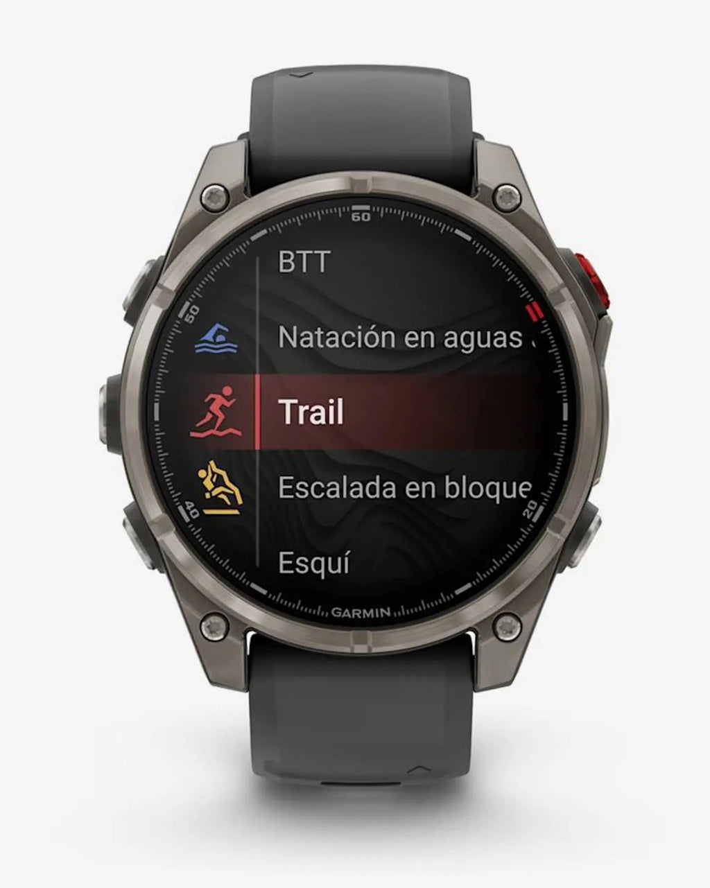 Garmin Fenix 8 Pro AMOLED Saphirglas 47 mm, Titangrau, Silber, Schwarz, Graues Armband