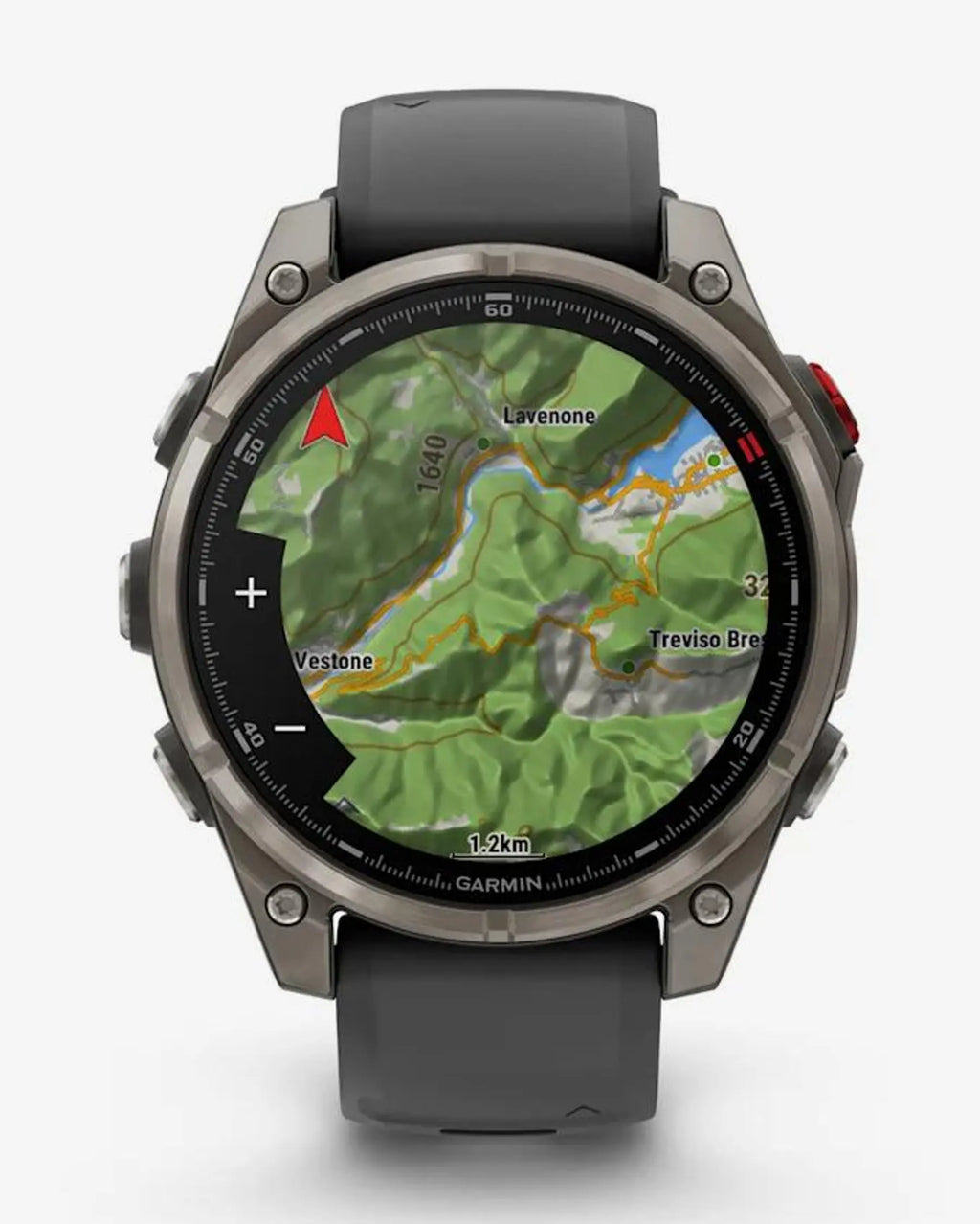Garmin Fenix 8 Pro AMOLED Saphirglas 47 mm, Titangrau, Silber, Schwarz, Graues Armband