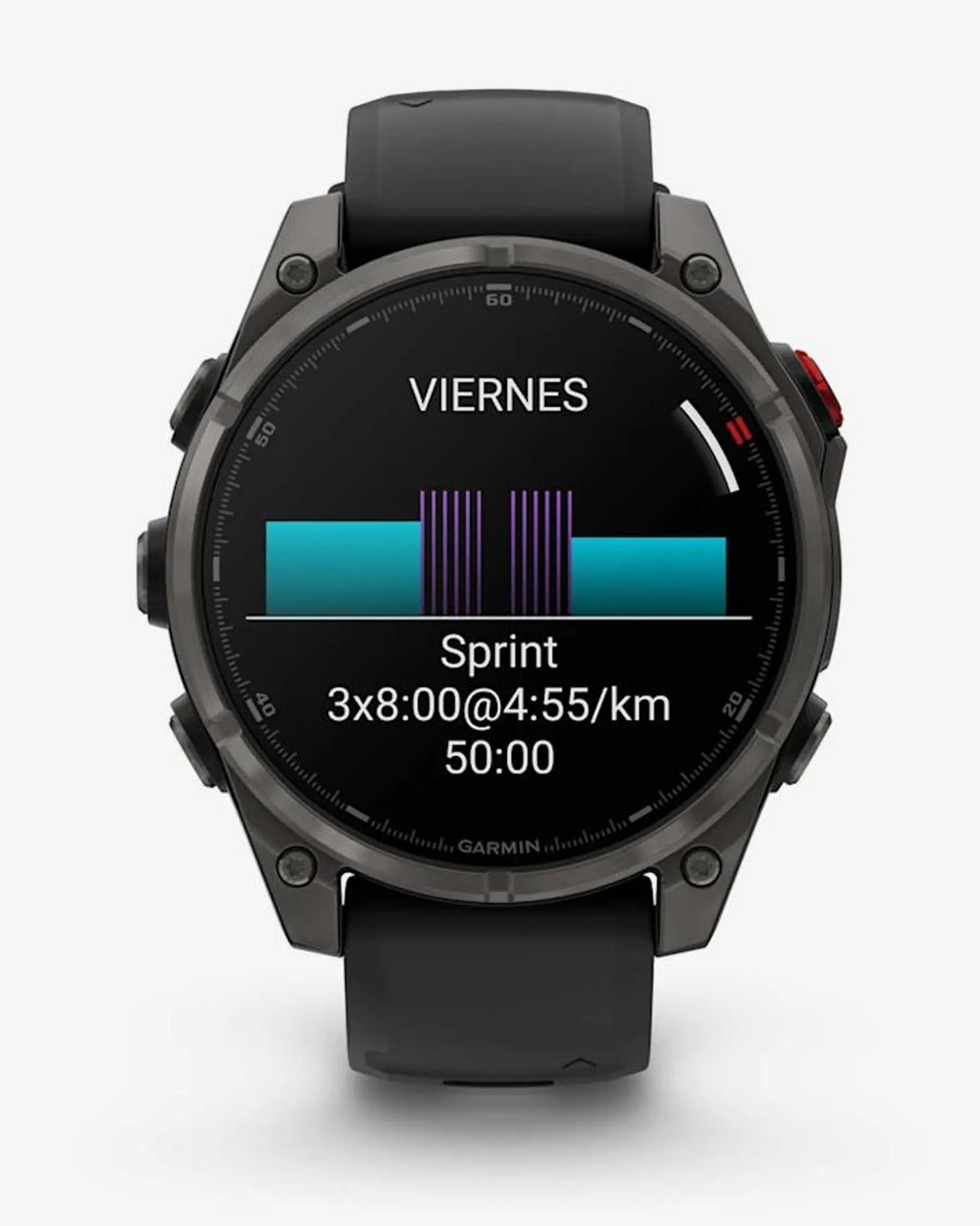 Garmin Fenix 8 Pro AMOLED Saphirglas 47 mm, Titangrau, Silber, Schwarz, Graues Armband