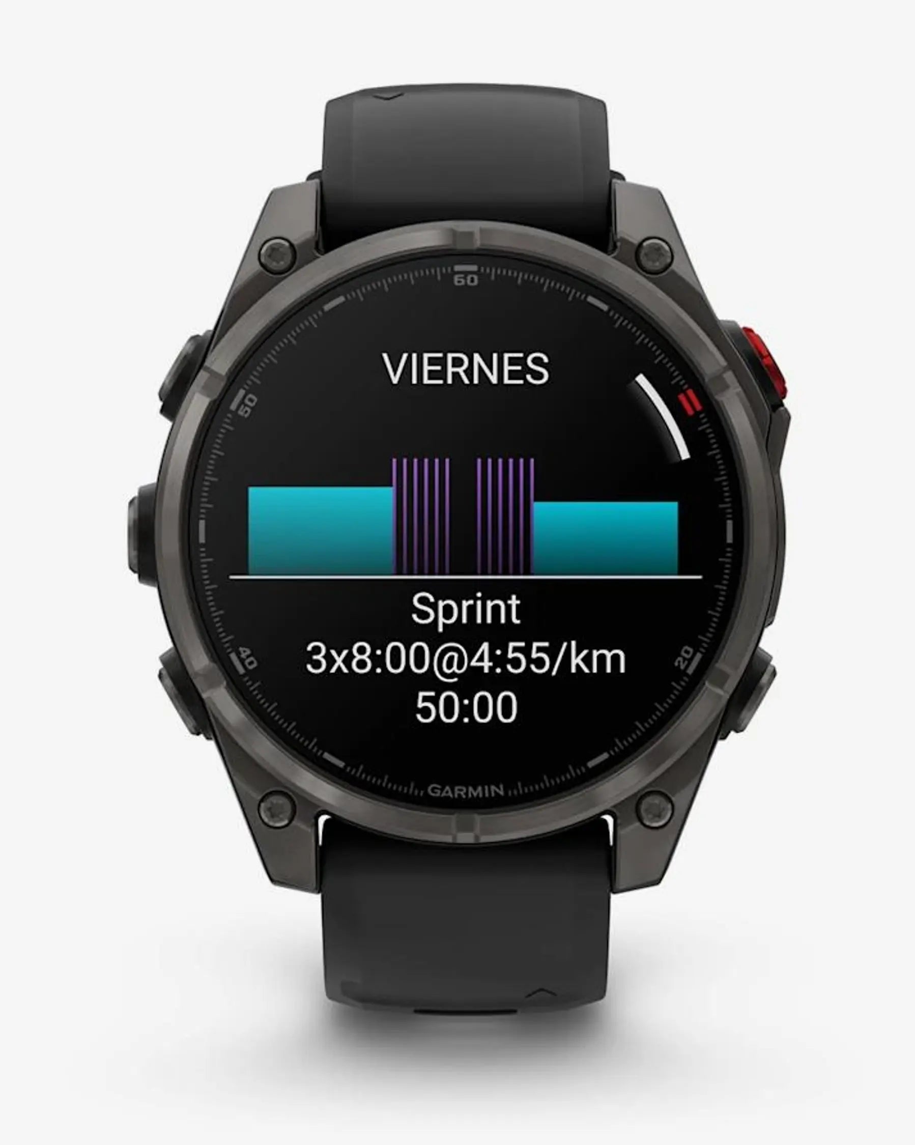 Garmin Fenix 8 Pro AMOLED Saphirglas 47 mm, Titangrau, Silber, Schwarz, Graues Armband