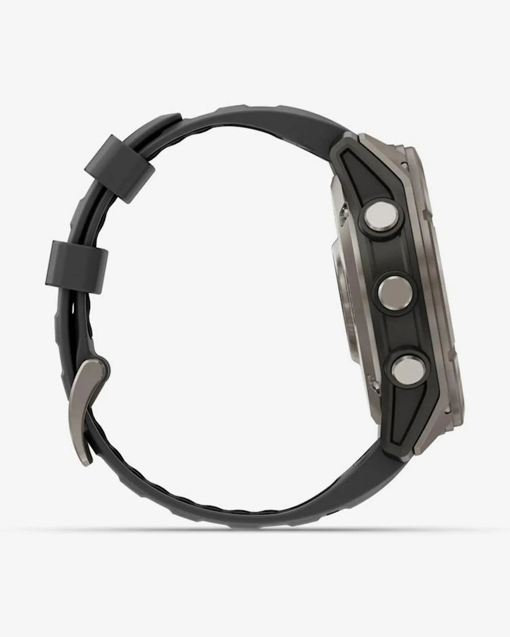 Garmin Fenix 8 Pro AMOLED Saphir 51 mm in Titangrau-Silber mit schwarz-grauem Armband