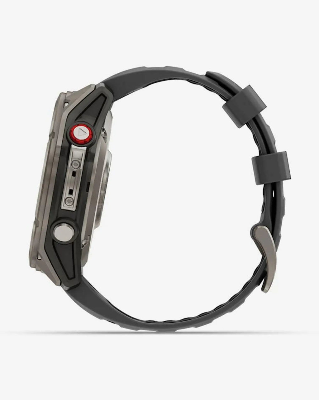 Garmin Fenix 8 Pro AMOLED Saphir 51 mm in Titangrau-Silber mit schwarz-grauem Armband