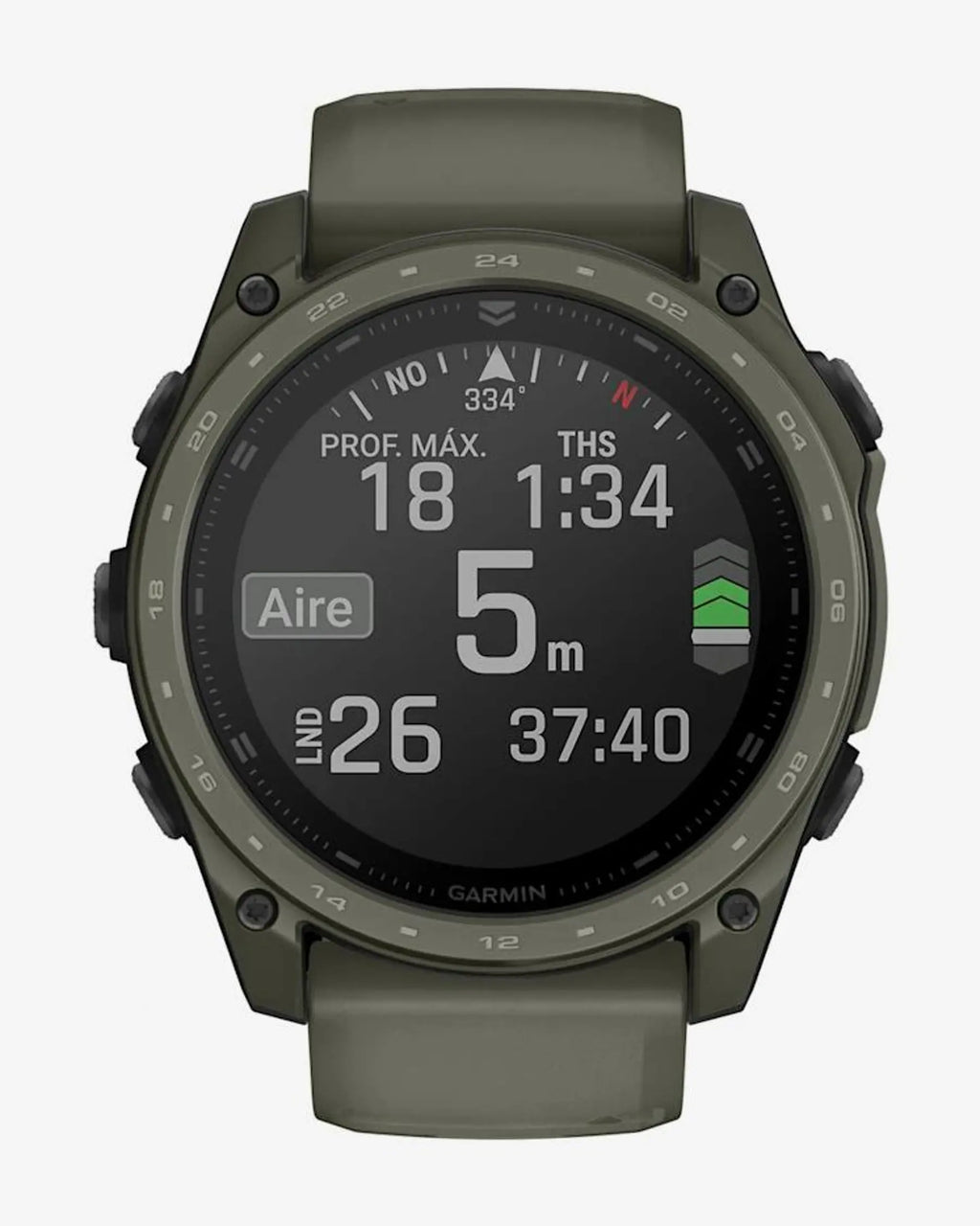 Garmin Tactix 8 AMOLED 51 mm Cerakote Grün