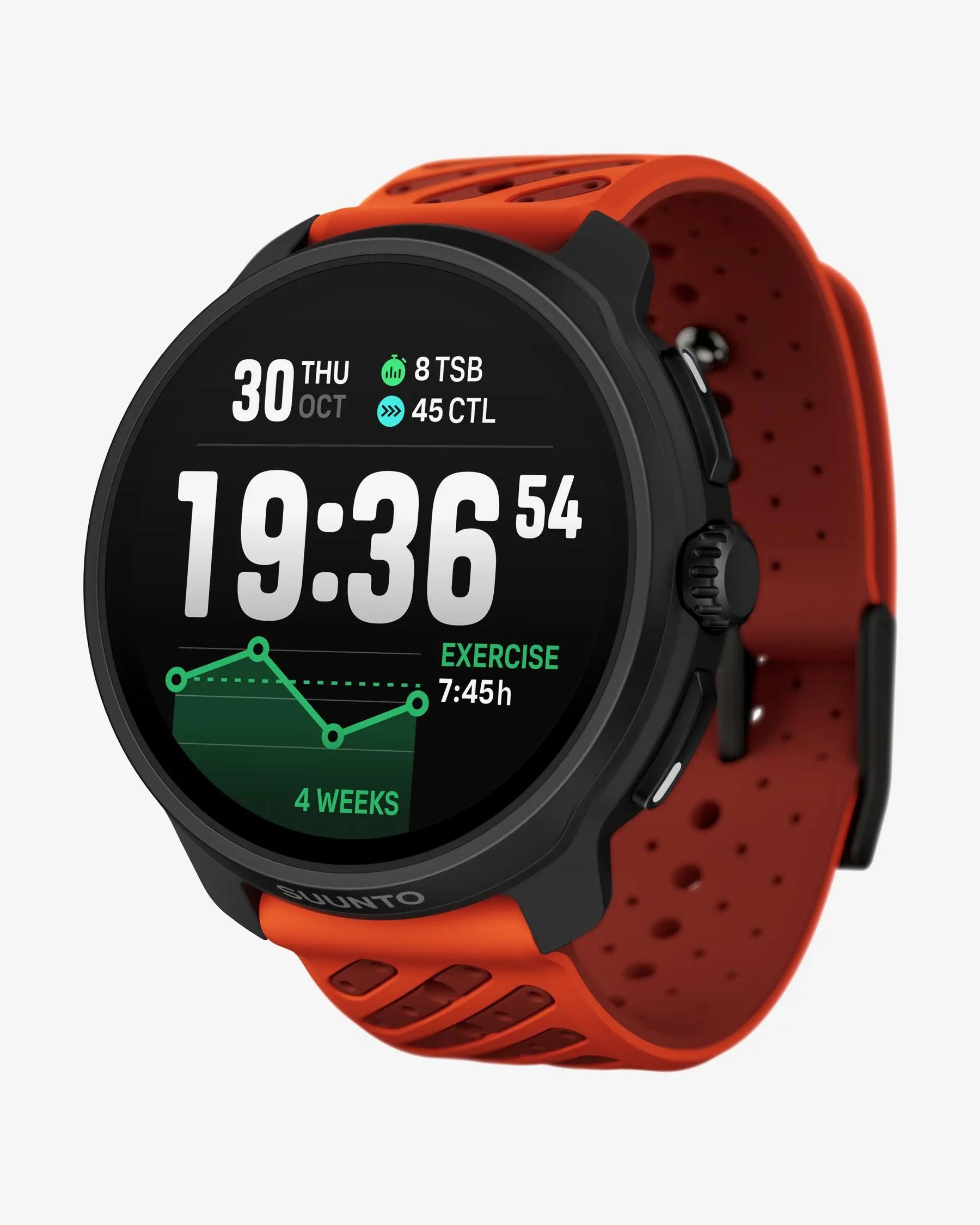 Suunto Race 2 Edelstahl in Korallenorange