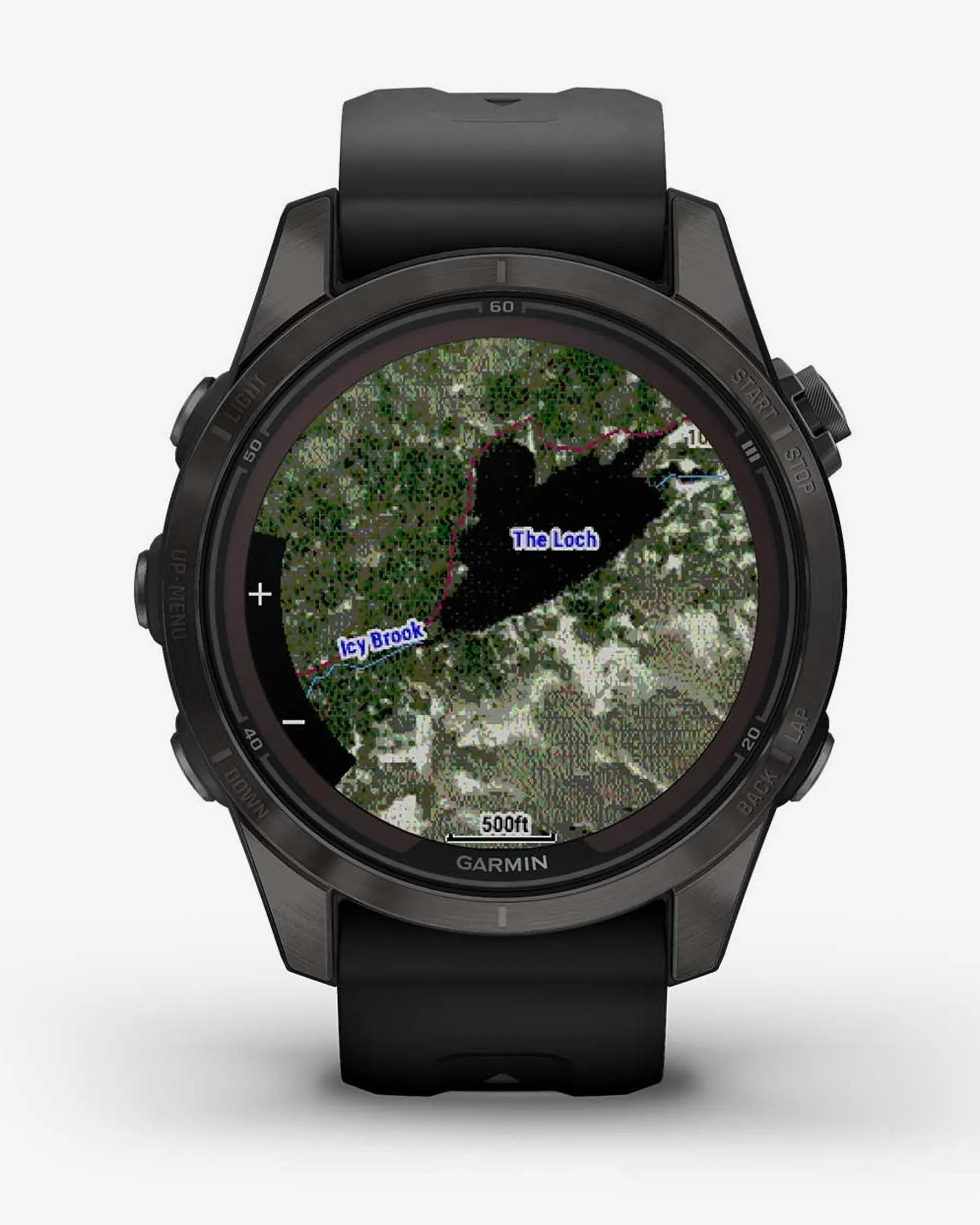 Garmin Fenix 7S Pro Saphir Solar Titan Carbon Grau Schwarzes Armband
