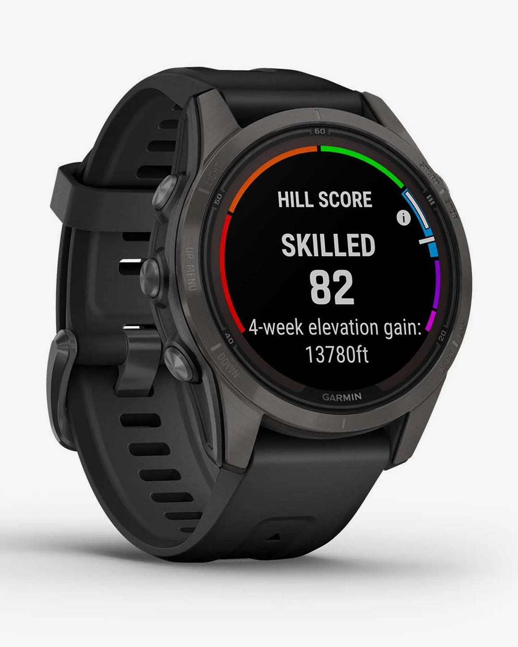 Garmin Fenix 7S Pro Saphir Solar Titan Carbon Grau Schwarzes Armband