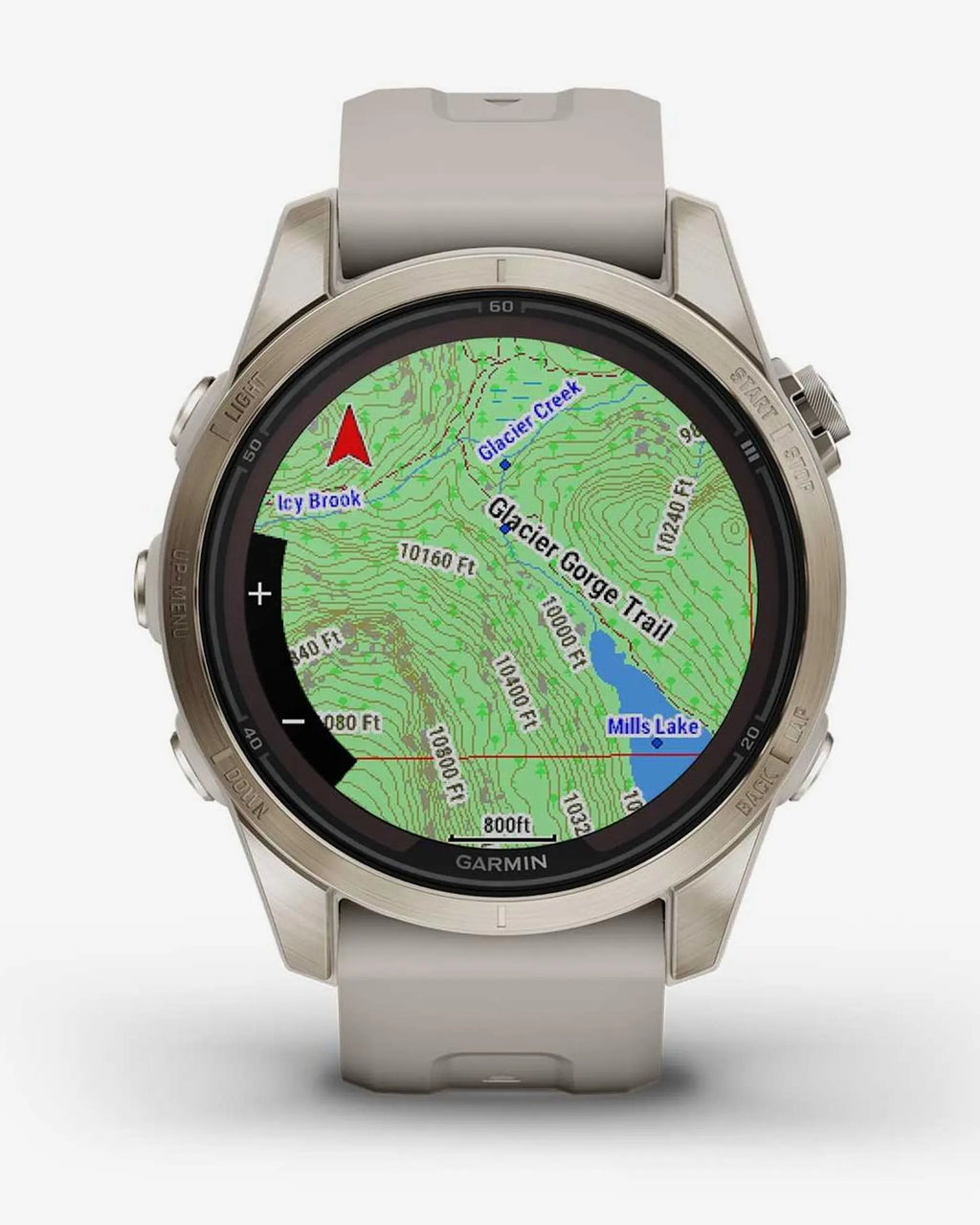 Garmin Fenix 7S Pro Sapphire Solar Gold mit beigem Armband