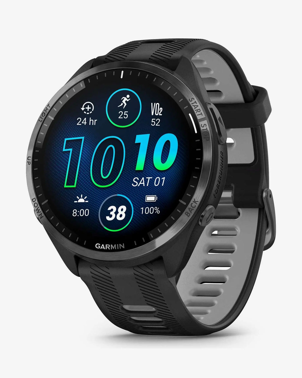 Garmin Forerunner 965 Schwarz mit schwarz-grauem Armband