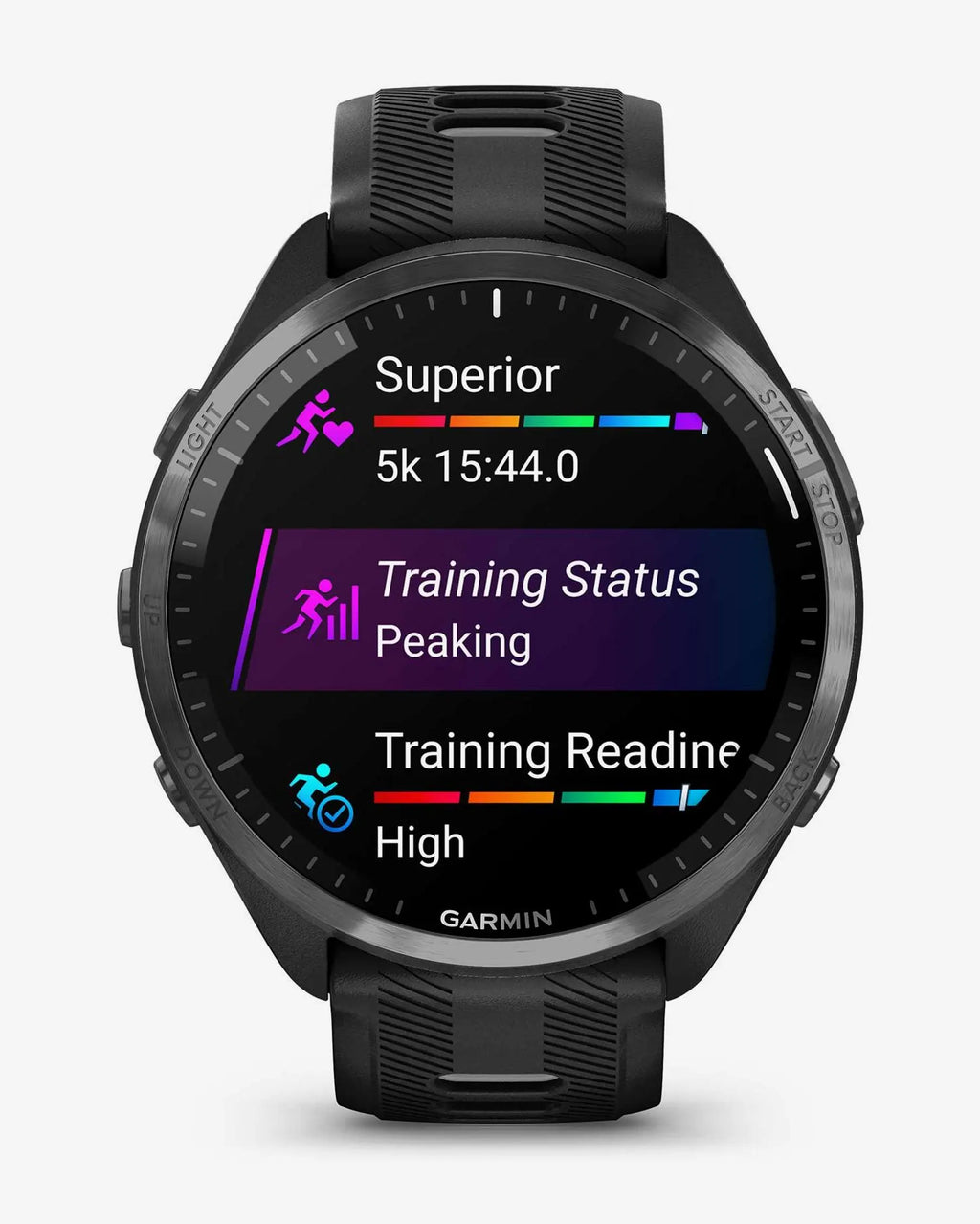 Garmin Forerunner 965 Schwarz mit schwarz-grauem Armband
