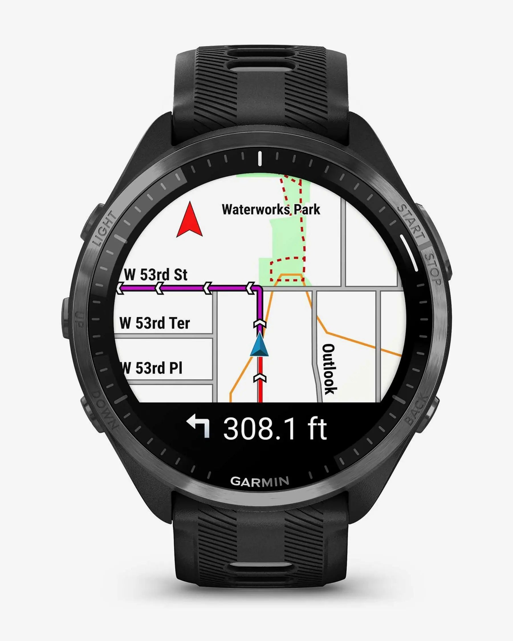 Garmin Forerunner 965 Schwarz mit schwarz-grauem Armband