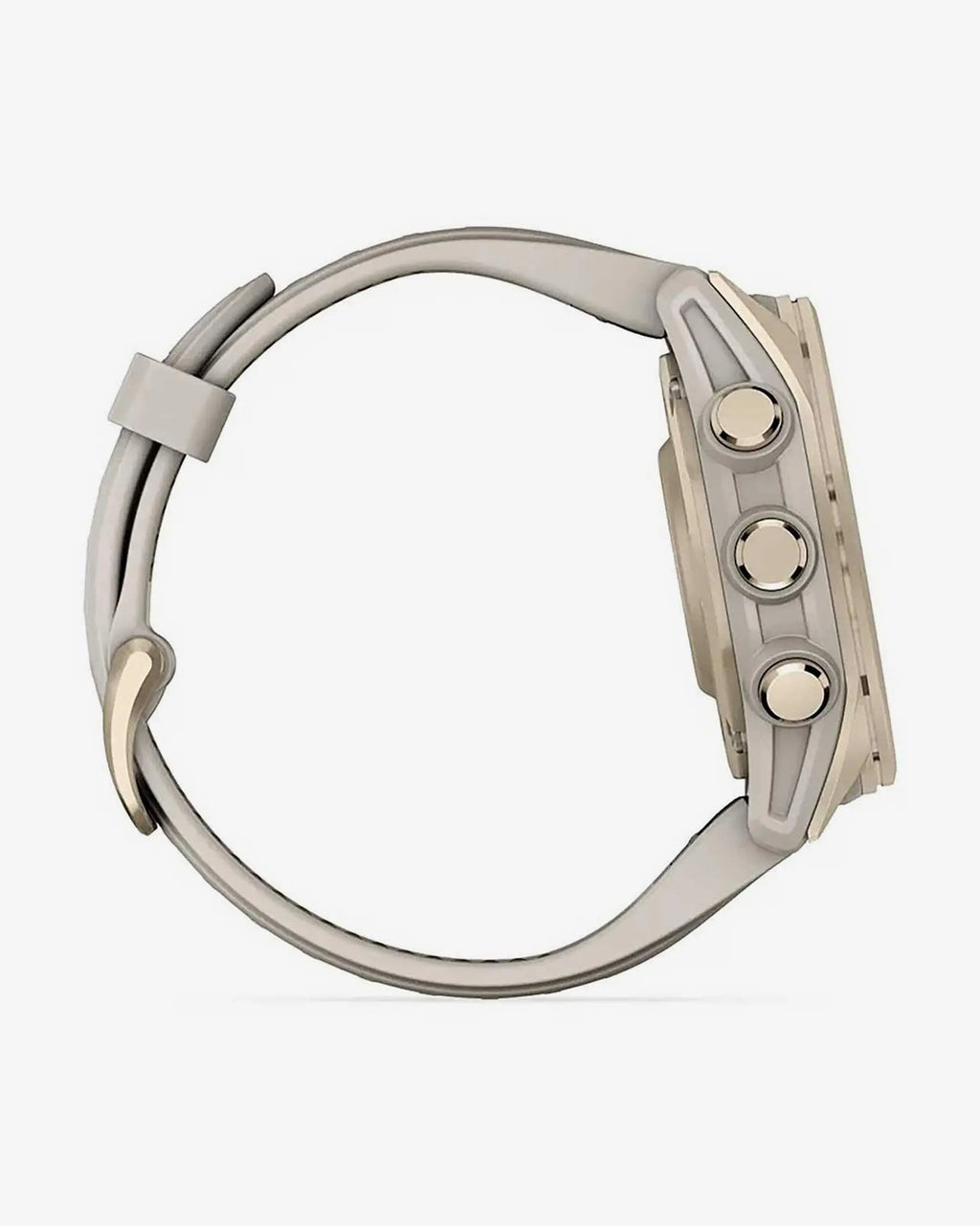 Garmin Fenix 8 AMOLED Saphirglas 43 mm Gold mit beigem Armband