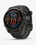 Garmin Fenix 8 AMOLED Saphirglas 43 mm Titan Carbon Grau Schwarzes Armband