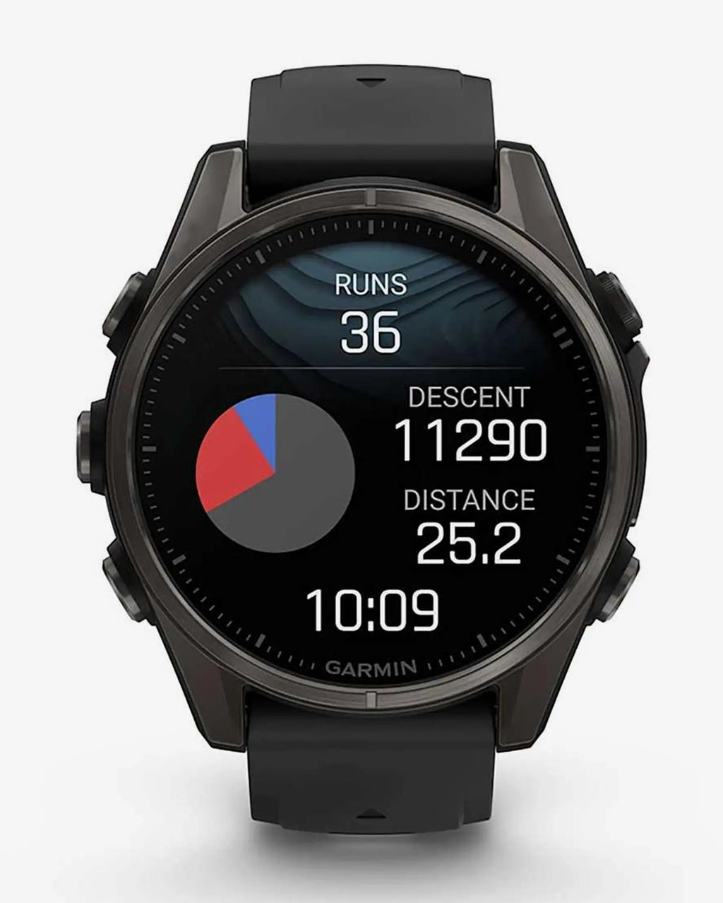 Garmin Fenix 8 AMOLED Saphirglas 43 mm Titan Carbon Grau Schwarzes Armband