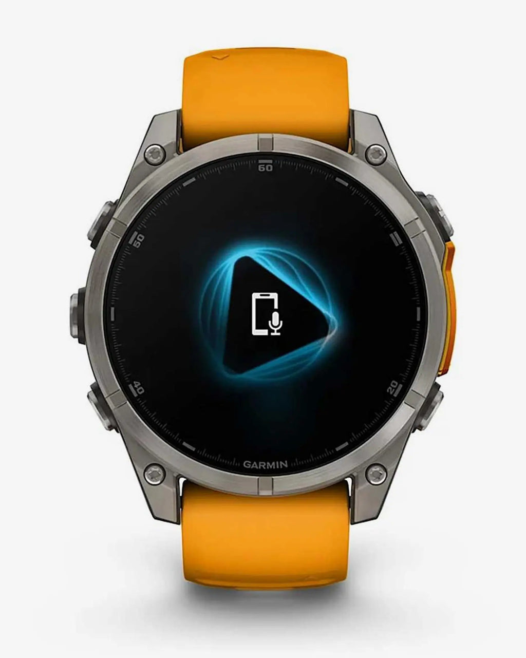 Garmin Fenix 8 AMOLED Saphir 47 mm Titan Silber Orange Armband