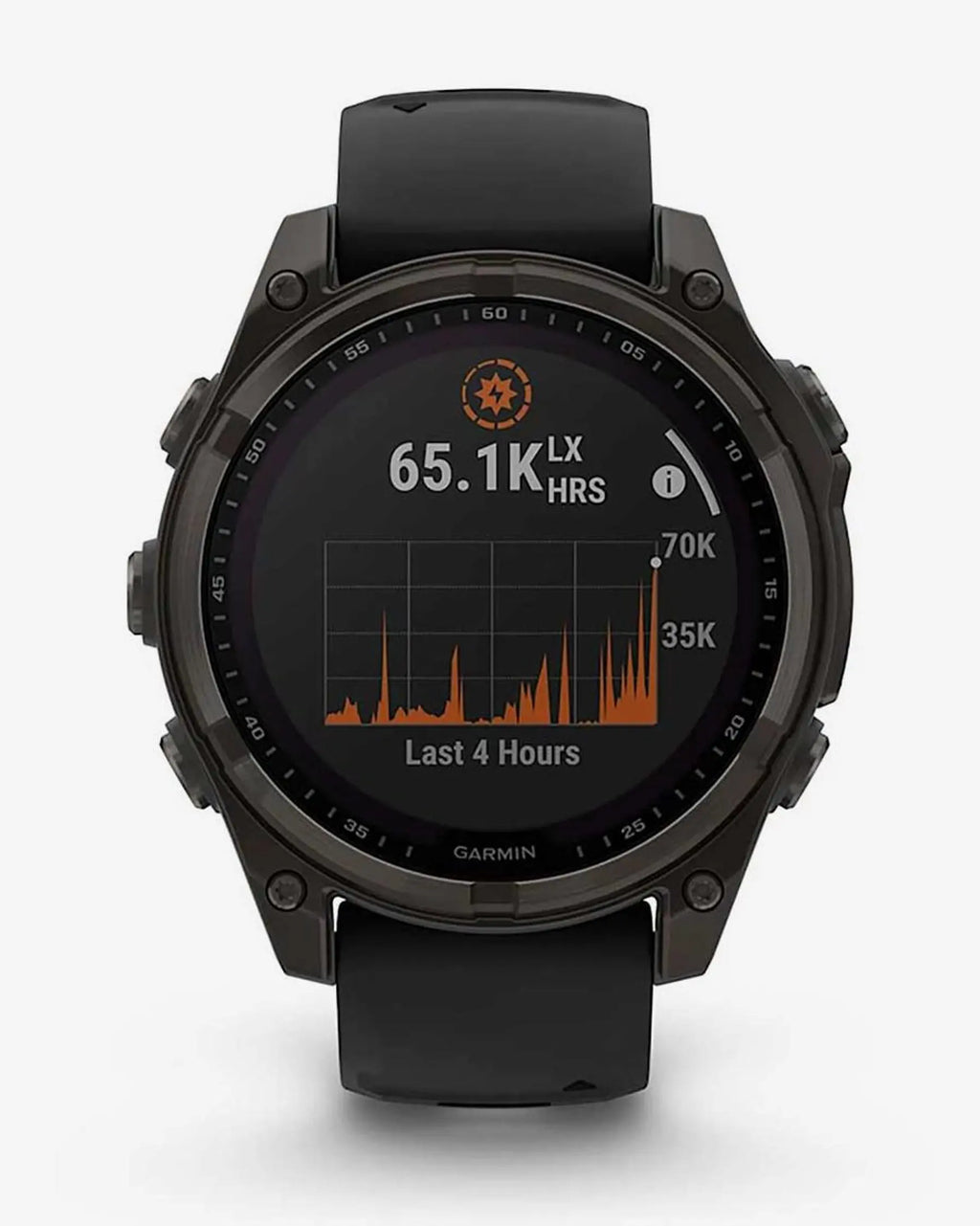 Garmin Fenix 8 Sapphire Solar 47 mm Titan Carbon Grau Schwarzes Armband