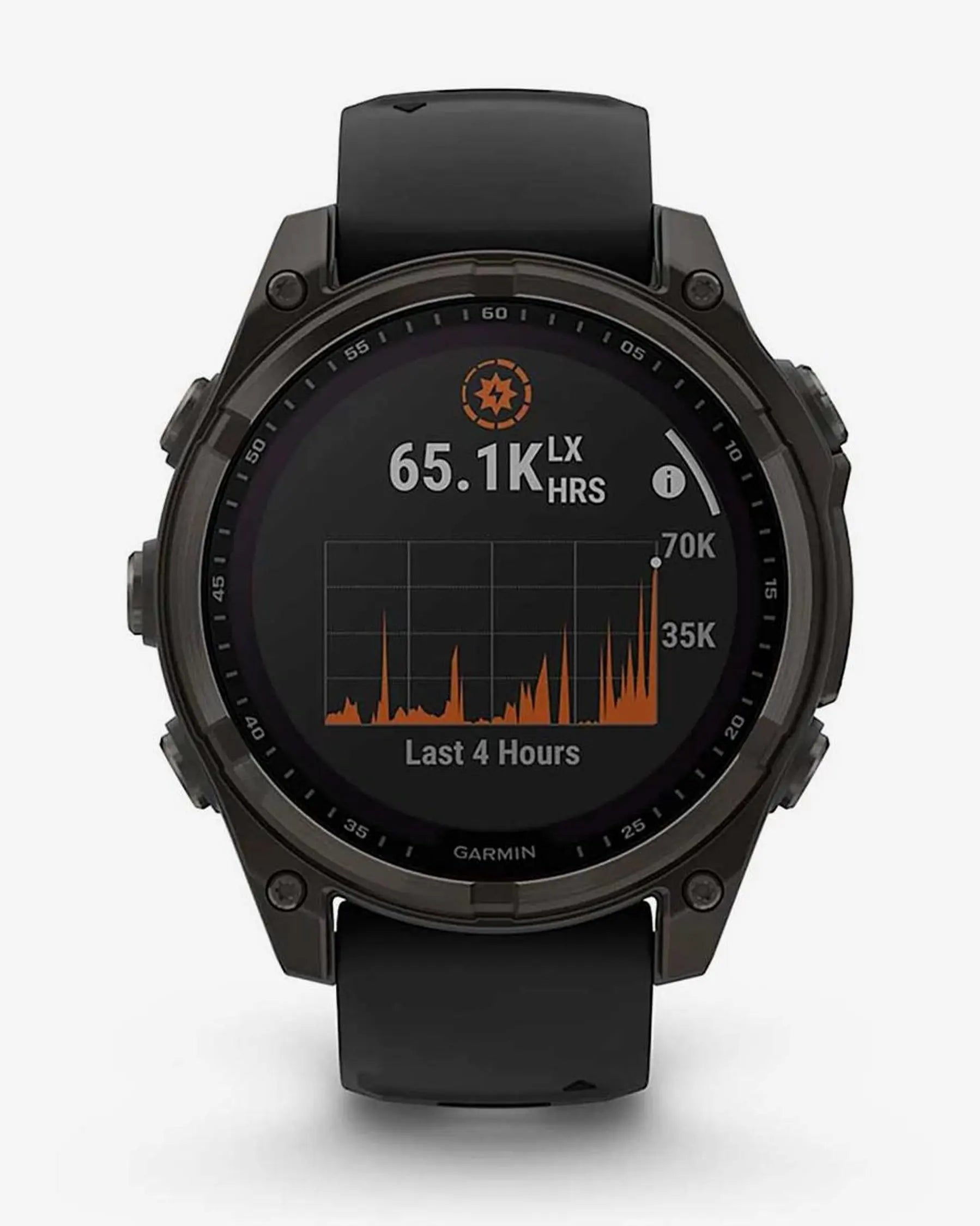 Garmin Fenix 8 Sapphire Solar 47 mm Titan Carbon Grau Schwarzes Armband