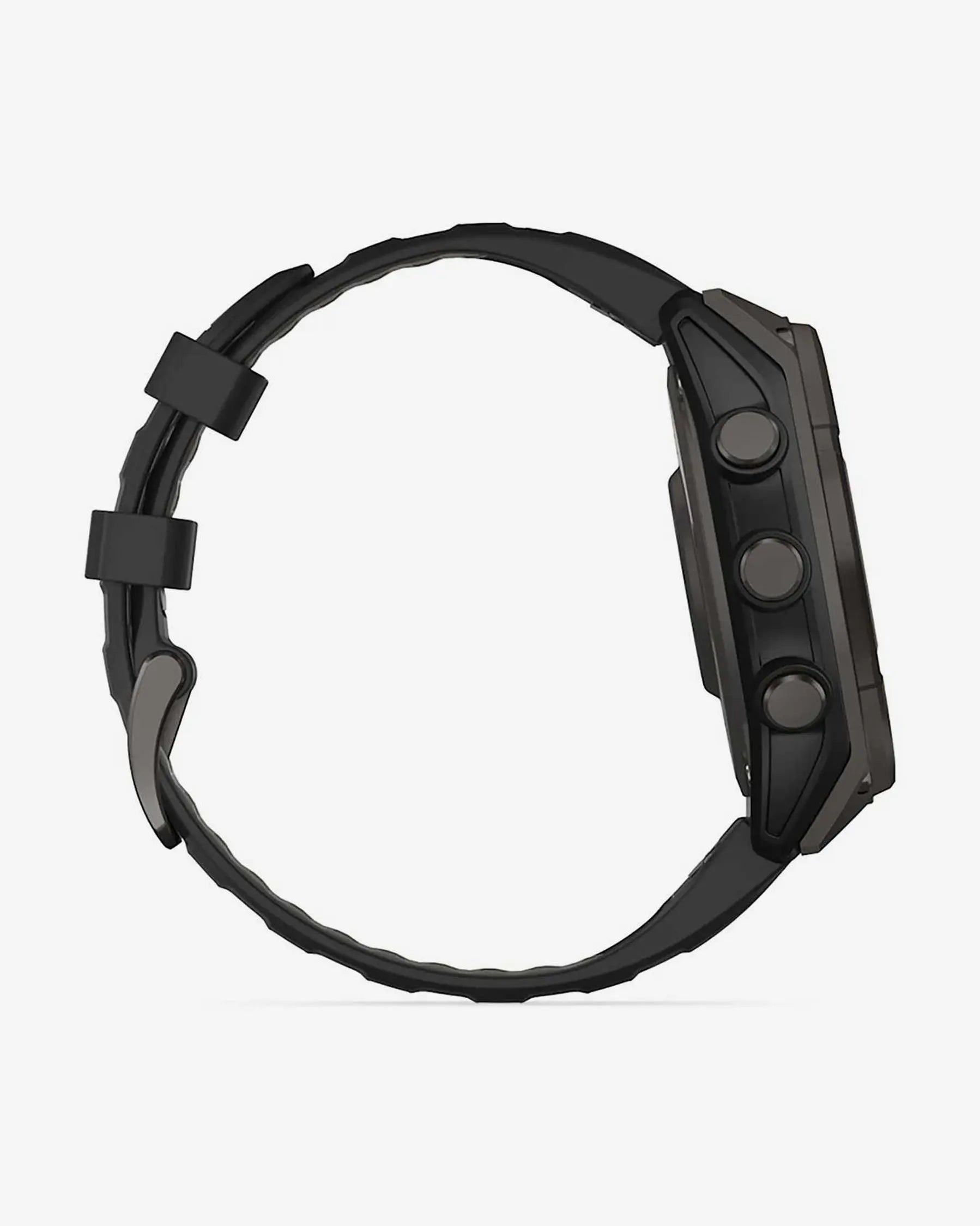 Garmin Fenix 8 Sapphire Solar 47 mm Titan Carbon Grau Schwarzes Armband