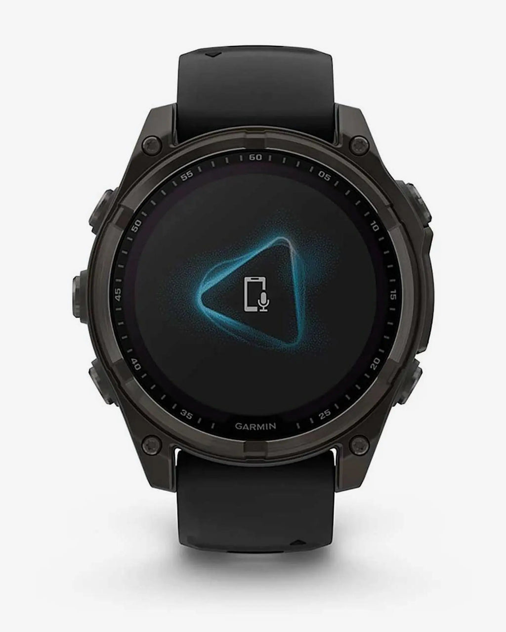 Garmin Fenix 8 Sapphire Solar 47 mm Titan Carbon Grau Schwarzes Armband