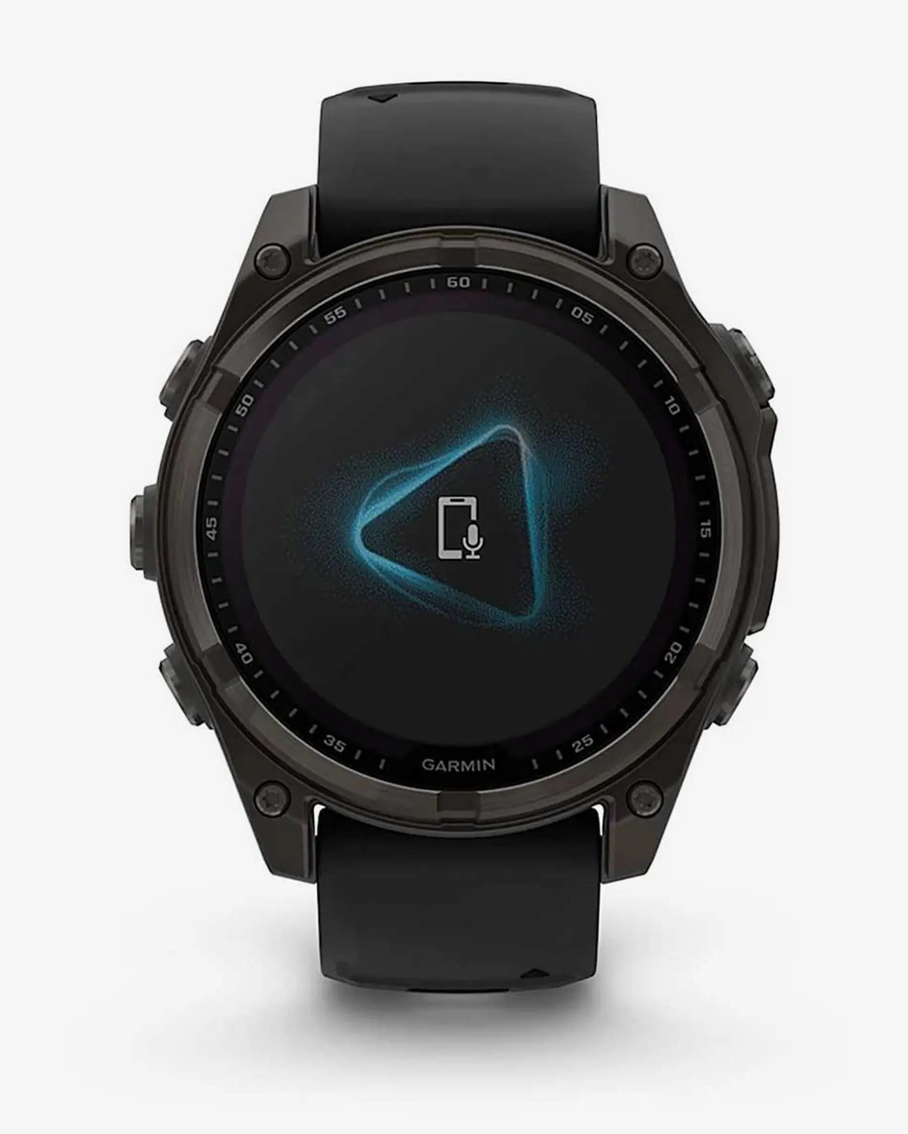 Garmin Fenix 8 Sapphire Solar 47 mm Titan Carbon Grau Schwarzes Armband
