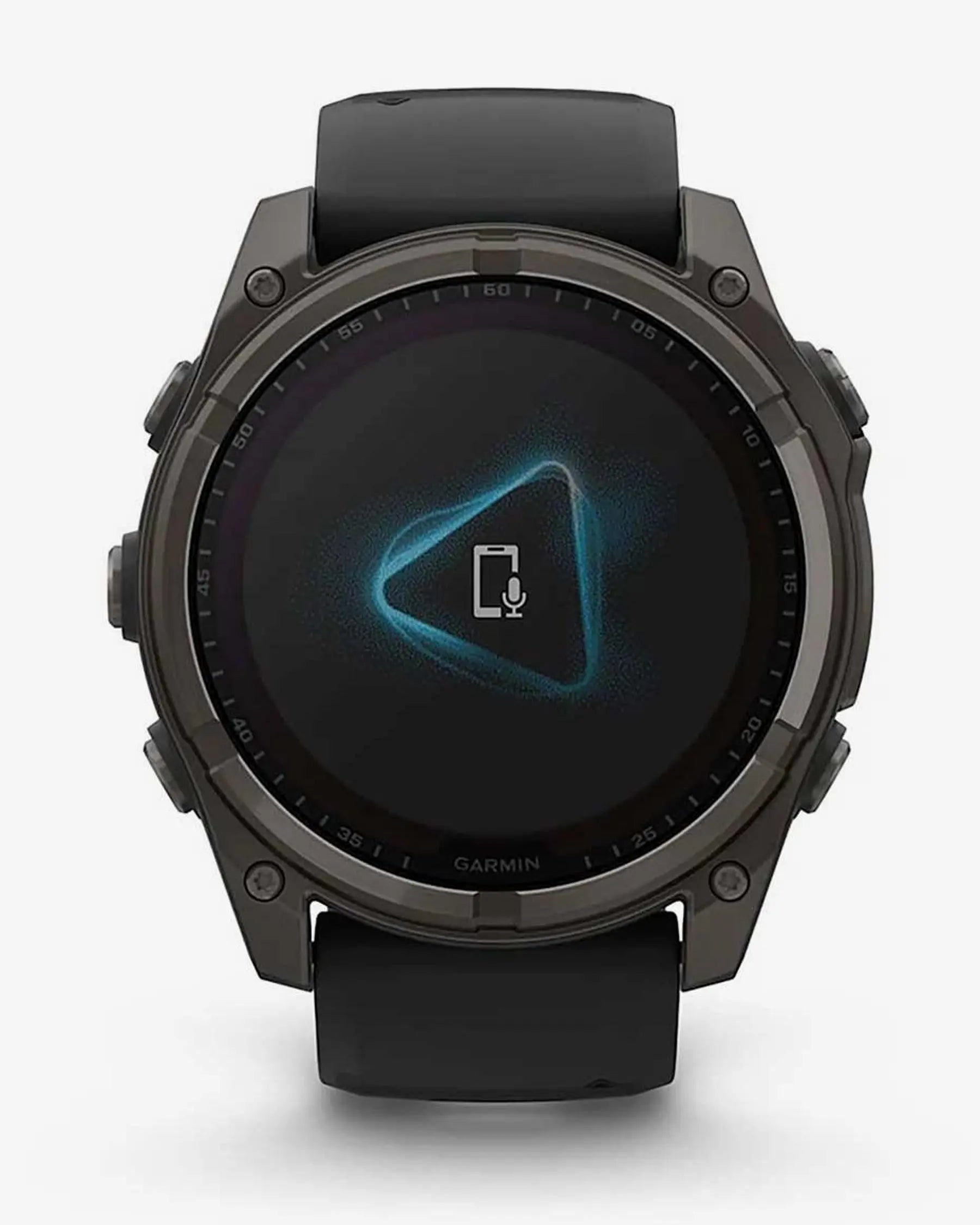 Garmin Fenix 8 Sapphire Solar 51 mm Titan Carbon Grau Schwarzes Armband