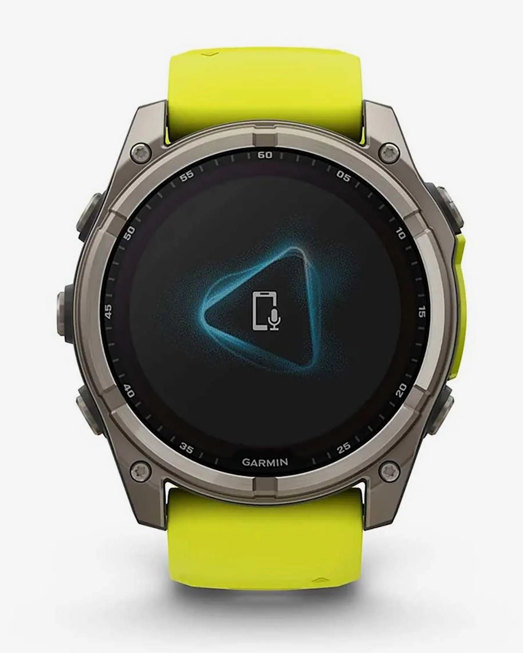 Garmin Fenix 8 Sapphire Solar 51 mm, Titangrau mit gelbem Armband