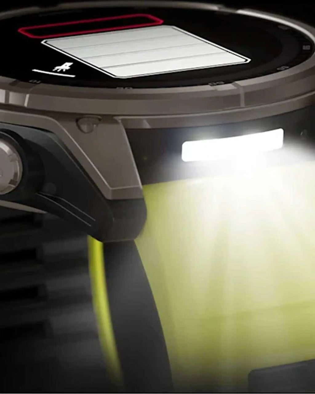 Garmin Fenix 8 Sapphire Solar 51 mm, Titangrau mit gelbem Armband