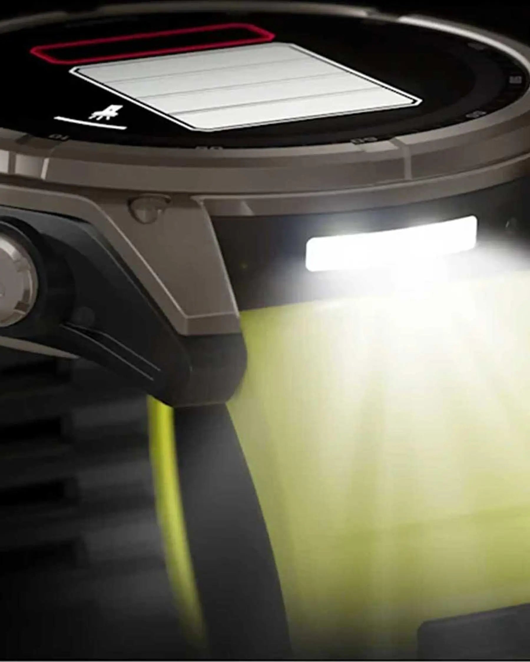 Garmin Fenix 8 Sapphire Solar 51 mm, Titangrau mit gelbem Armband