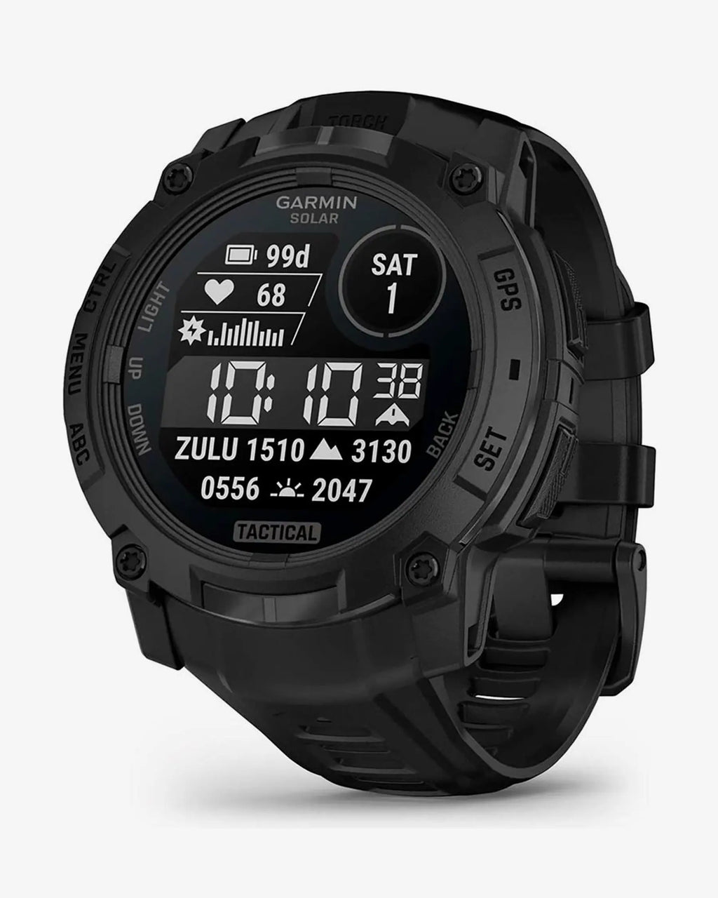 Garmin Instinct 3 Solar 50 mm Tactical Edition mit schwarzem Armband