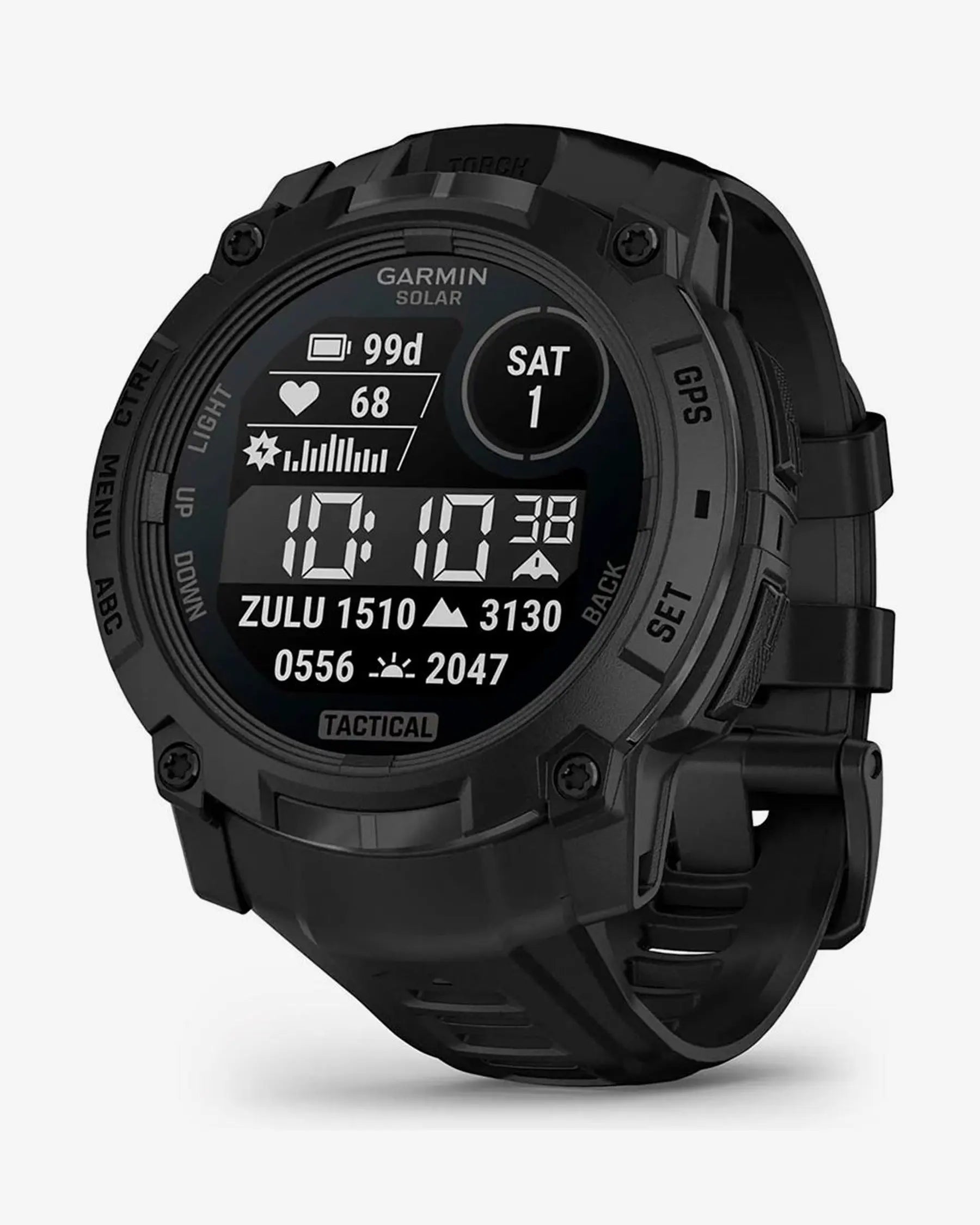 Garmin Instinct 3 Solar 50 mm Tactical Edition mit schwarzem Armband