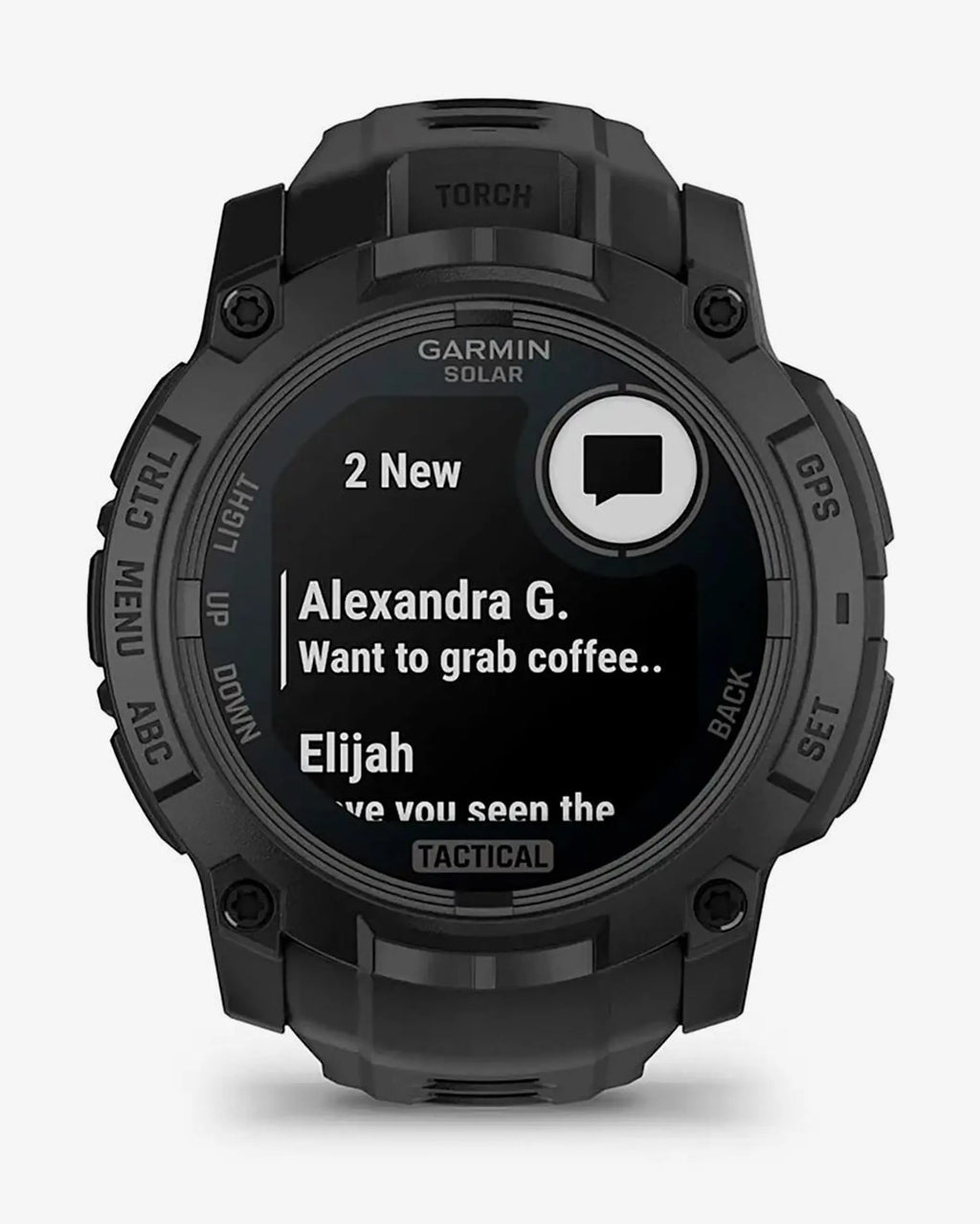 Garmin Instinct 3 Solar 50 mm Tactical Edition mit schwarzem Armband