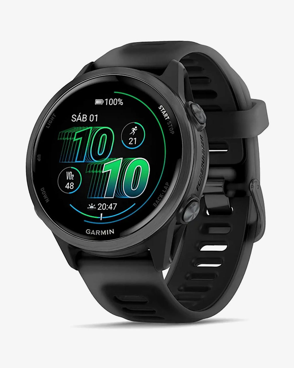 The Garmin Forerunner 570 – 42 mm Dark Grey with Black Strap