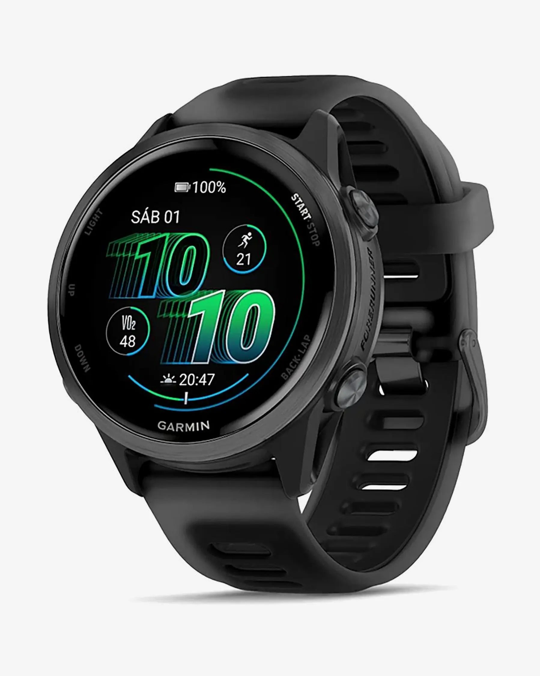 The Garmin Forerunner 570 – 42 mm Dark Grey with Black Strap