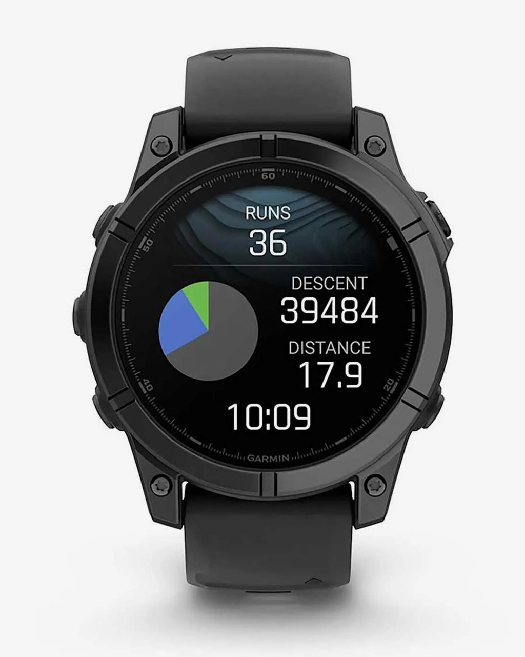 Garmin Fenix E, Edelstahl, 47 mm, Schiefergrau, schwarzes Armband
