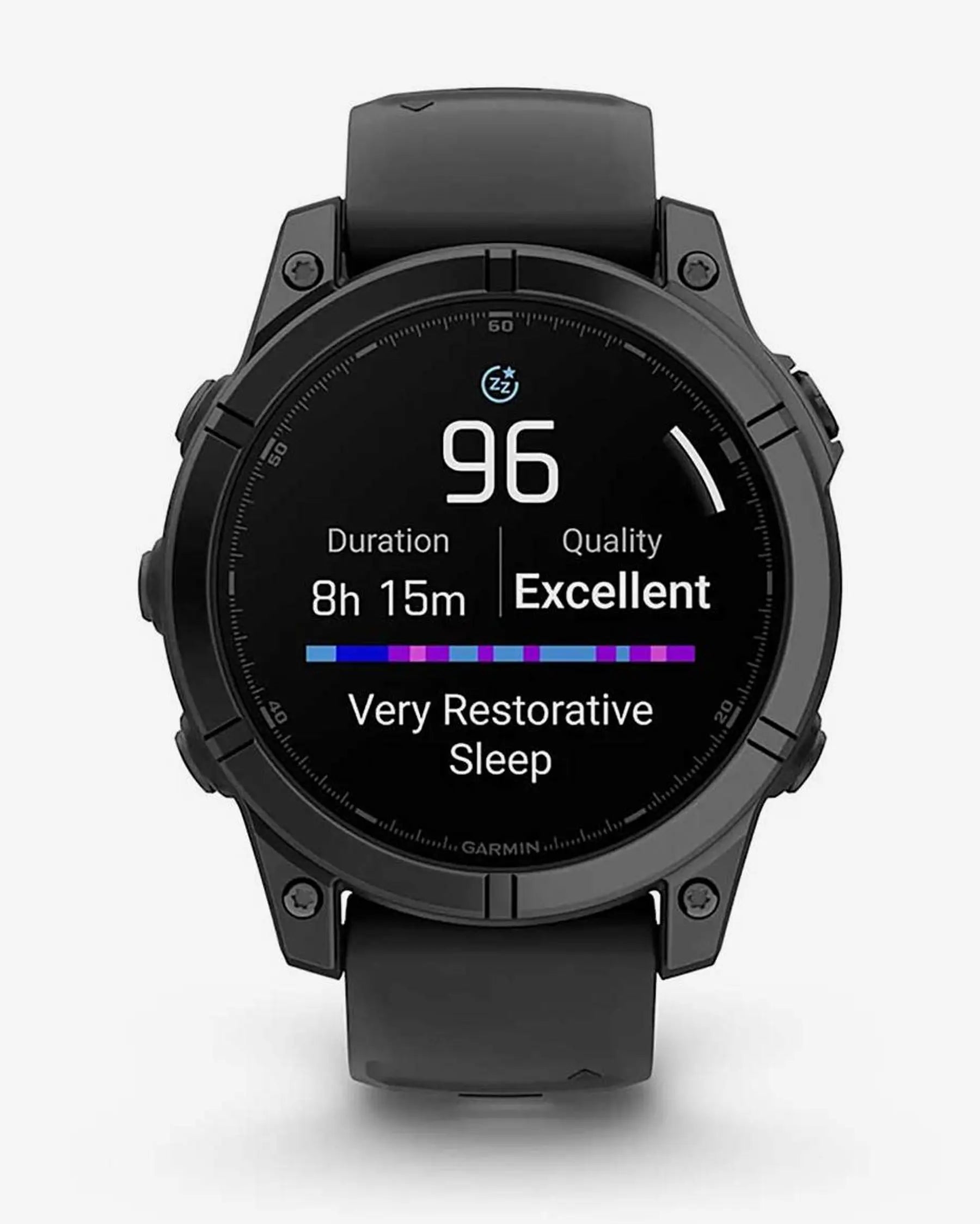 Garmin Fenix E, Edelstahl, 47 mm, Schiefergrau, schwarzes Armband