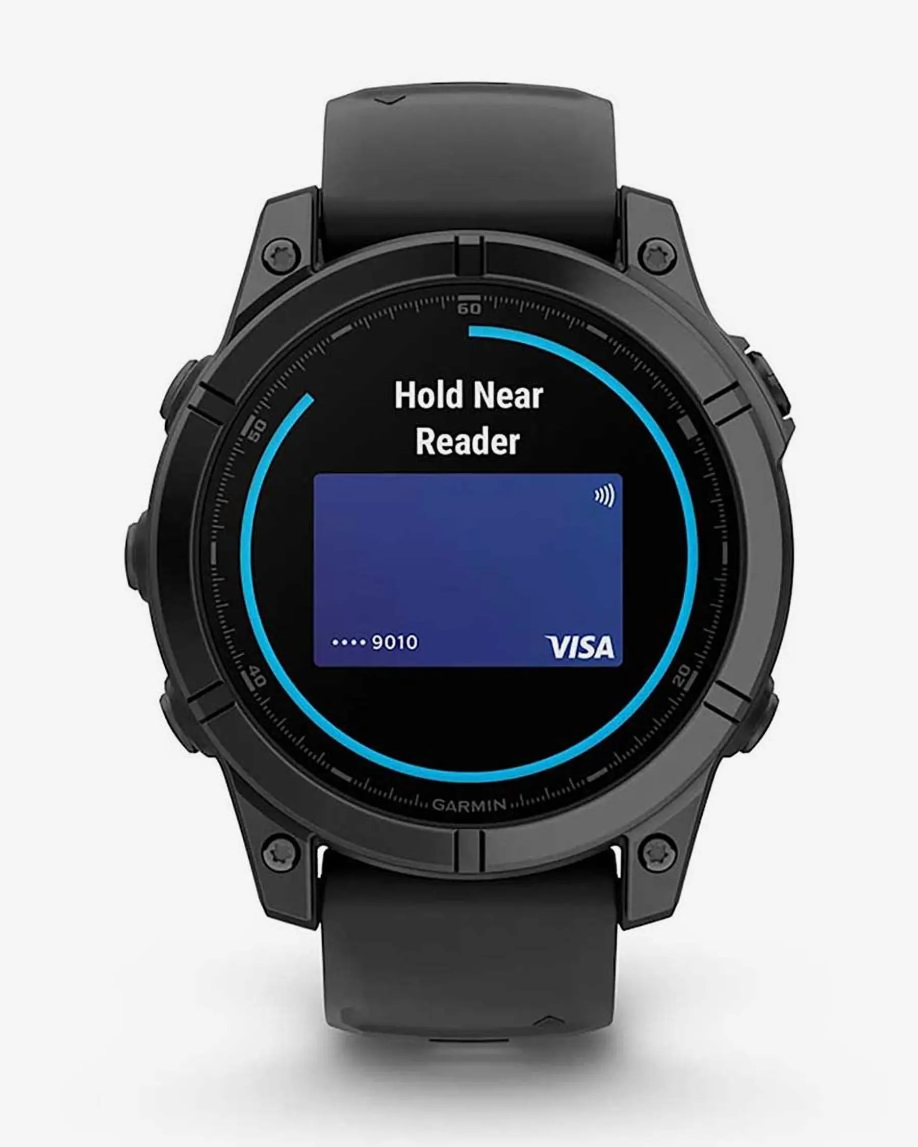 Garmin Fenix E, Edelstahl, 47 mm, Schiefergrau, schwarzes Armband