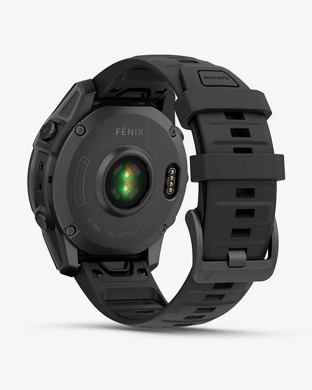Garmin Fenix E, Edelstahl, 47 mm, Schiefergrau, schwarzes Armband